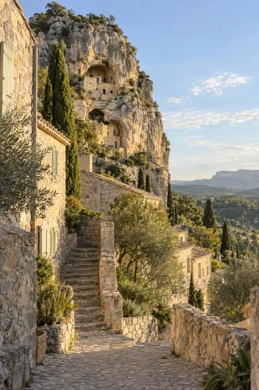 Endroit secret du Var : village provençal et habitats troglodytiques de Cotignac