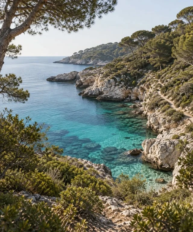 Endroit secret du Var : crique discrète aux eaux turquoise sur le littoral varois