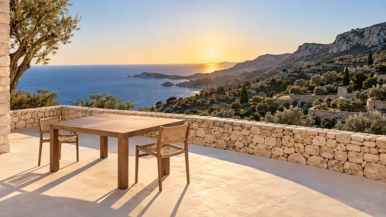 Location vacances Provence Alpes Côte d'Azur avec terrasse et vue sur paysage provençal