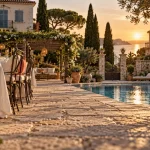 Les bastidieres toulon : piscine extérieure et réception