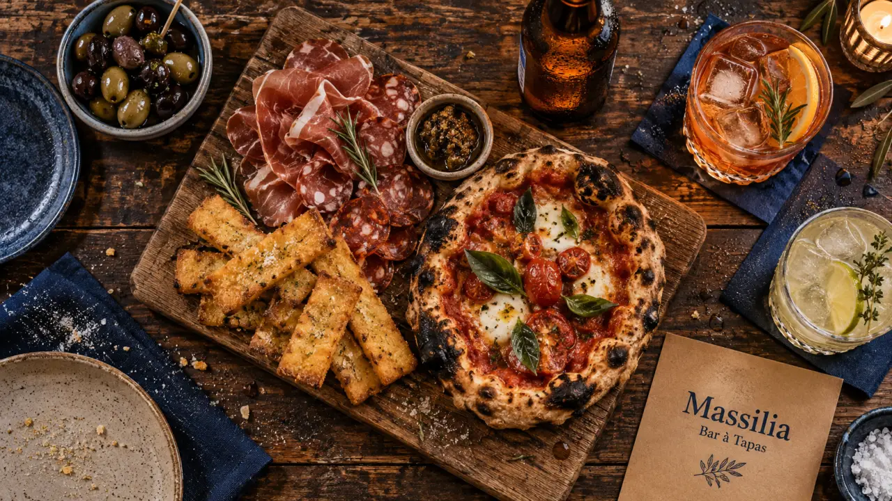 Massilia bar restaurant : tapas, planche charcuterie et olives à Marseille