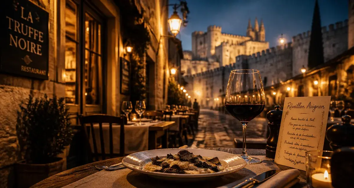 Que faire le 31 décembre à Avignon : réveillon provençal, truffe et Palais des Papes illuminé