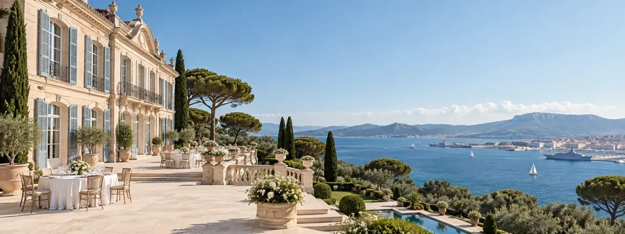 Résidence du Cap Brun Toulon avec terrasse panoramique et vue sur la rade