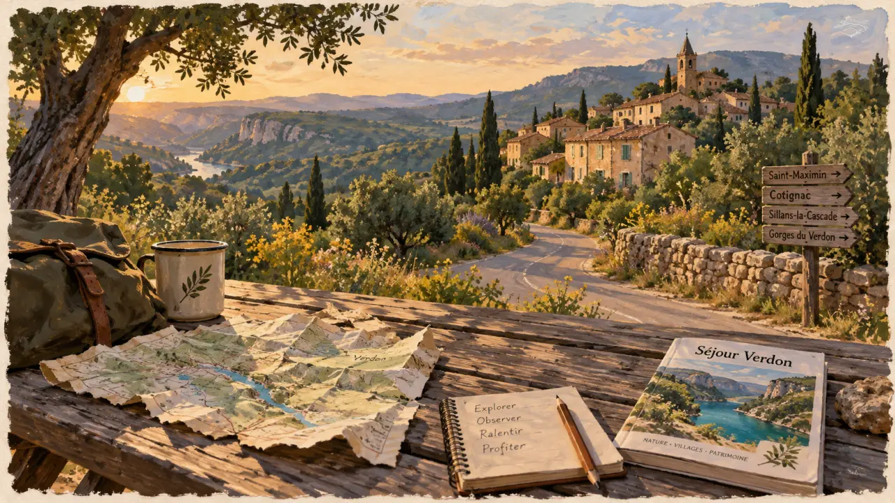 Provence verte et verdon tourisme : table de pique-nique et guide pour séjour nature