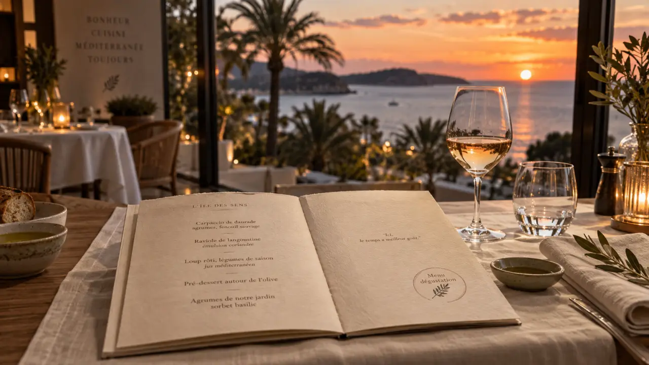 Restaurants gastronomiques Toulon : menu dégustation, vue Méditerranée coucher de soleil